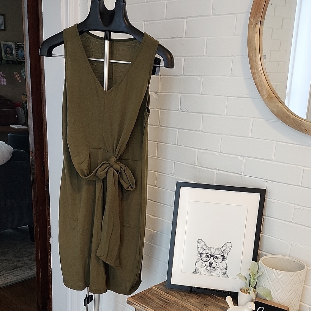 Olive Green Dress, Small